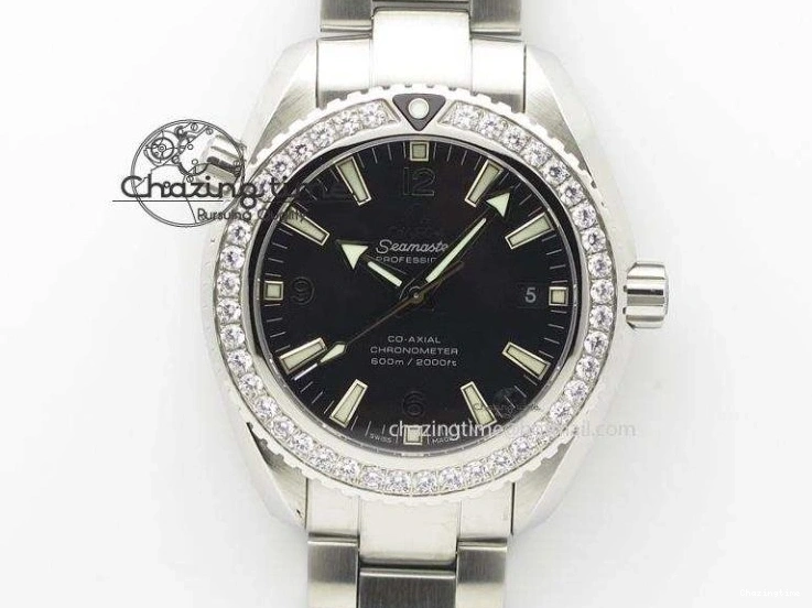 0308 MoistureWicking De Ville Chronograph SS OMF 1:1 Best Edition Blue Dial On Blue Leather Strap A 8110